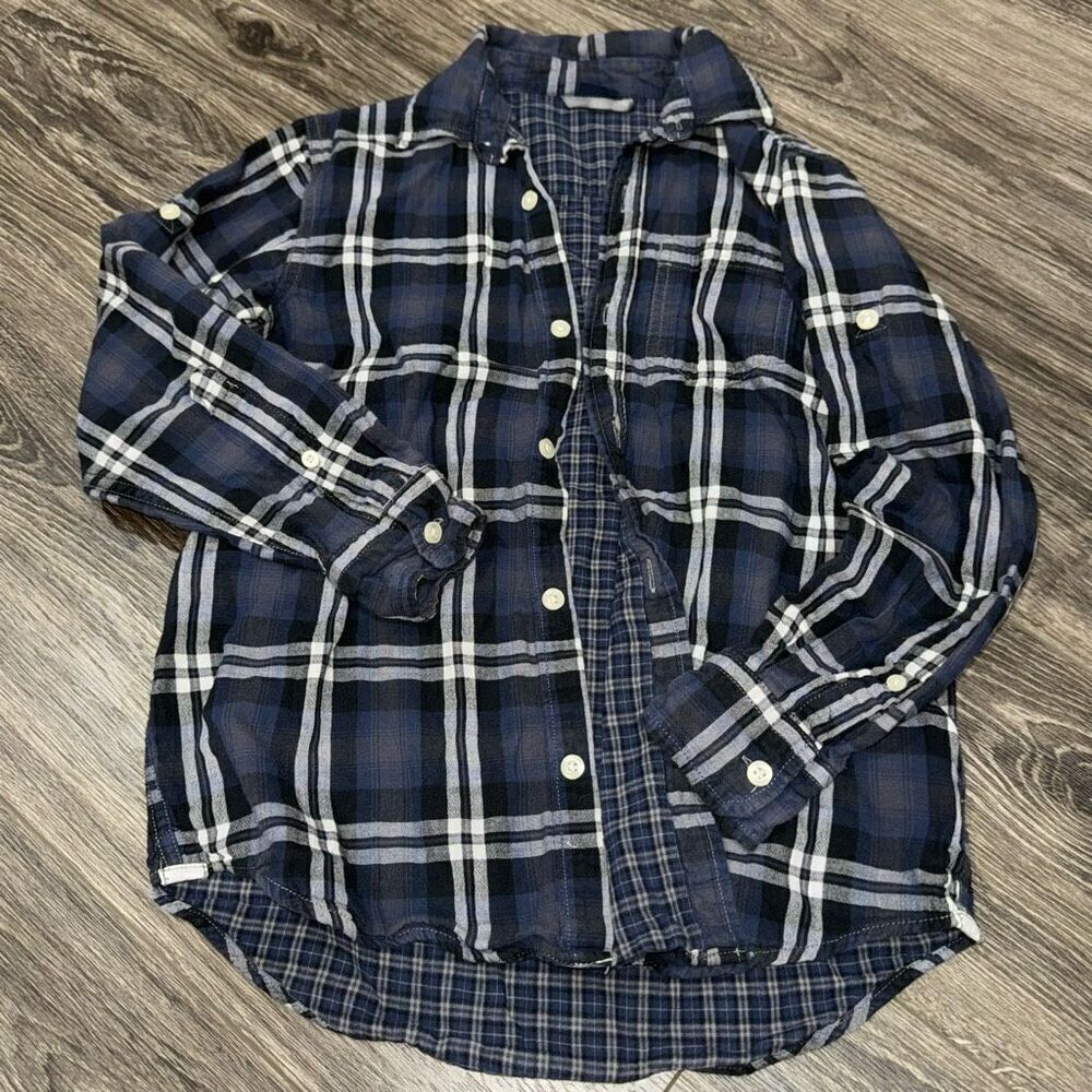 Gap Kids blue Plaid Soft lightweight flannel